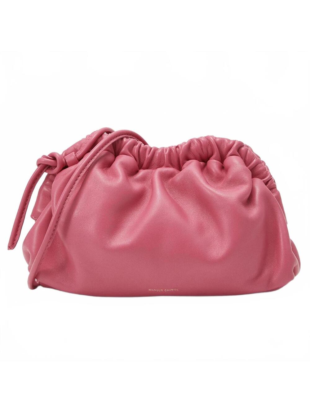 Mansur Gavriel Mini Cloud Leather Clutch Crossbody Bag Dolly Pink NWT